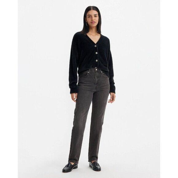 Levis 70s High Slim Straight Jeans Womens 27X31 Black  A08980018 - Picture 1 of 3